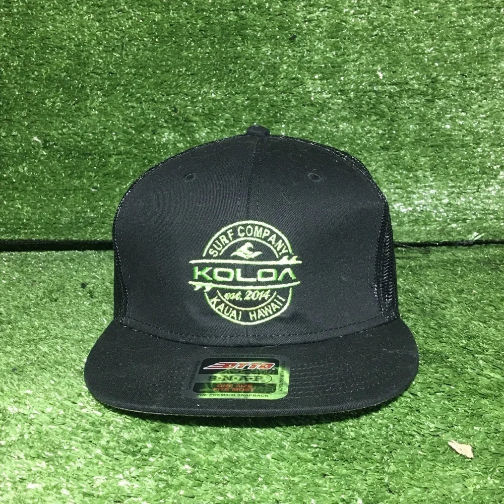Mens Koloa hat SnapBack mesh trucker flat brim surfing Hawaii 2014